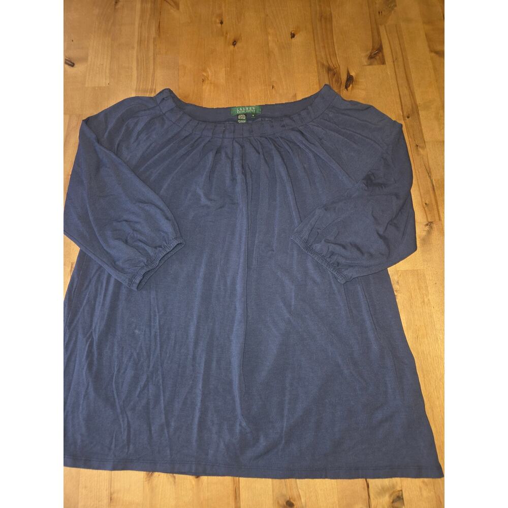 Lauren Ralph Lauren Women's Blue Blouse Size 1X
